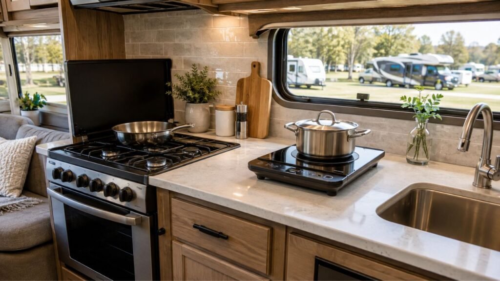 RV Induction Cooktop vs Propane Stove