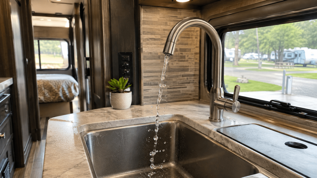 Why Does My RV Kitchen Faucet Sputter After Connecting to City Water
