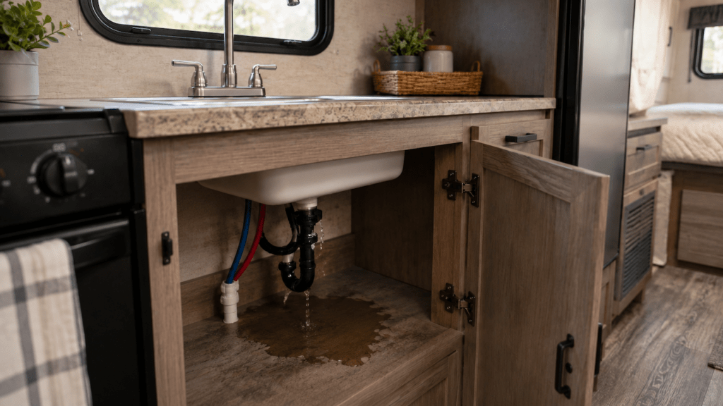 Why Is Water Leaking Under My RV Kitchen Sink